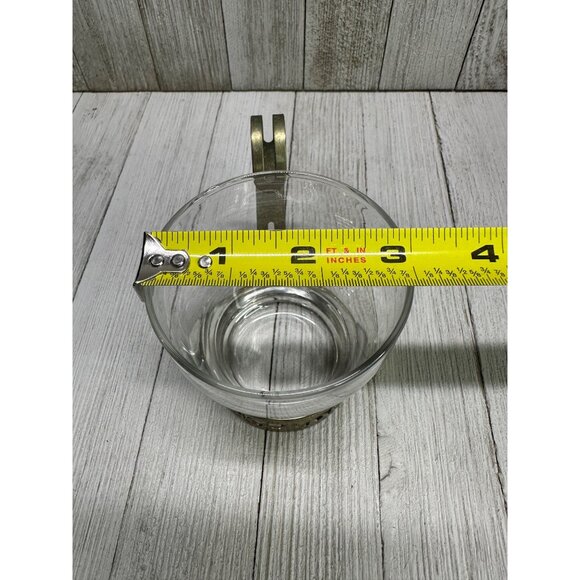 Vintage Disaronno Liquor Cocktail Libbey Glass Cups Metal Handle - Set Of 2 - Picture 7 of 7